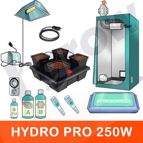 KIT INDOOR IDROPONICA 250W - PRO 4 VASI